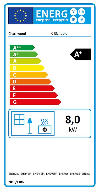 Charnwood c-Eight BLU etykieta energetyczna