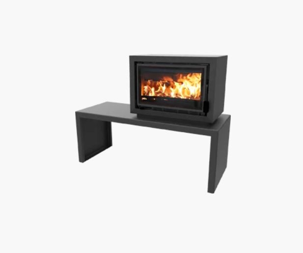 Charnwood Bay BX     Piec wolnostojący firmy charnwood model Bay BX na ławie