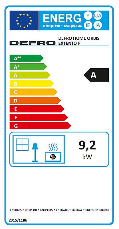 Defro Home Extento F etykieta energetyczna