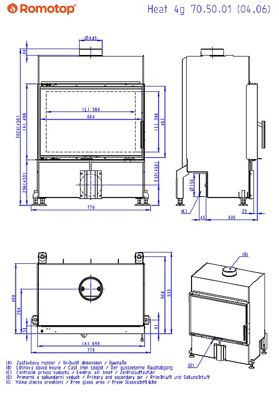 Romotop Heat 4G 70 50 04 wymiary