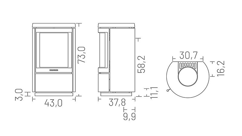 Hwam 2620 wymiary piecyka wolnostojącego marki Hwam model 2620