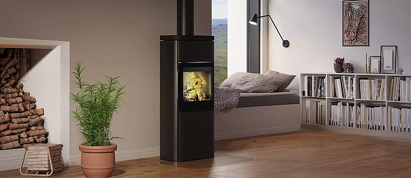 Hwam 4660 wizualizacja piecyka marti Hwam model 4660 szyba czarniona