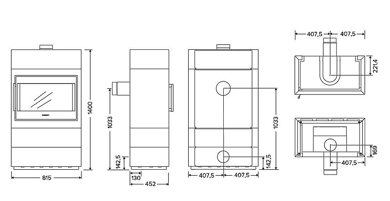 Hwam Hwam 5560 wymiary piecyka wolnostojącego marki Hwam model 5560