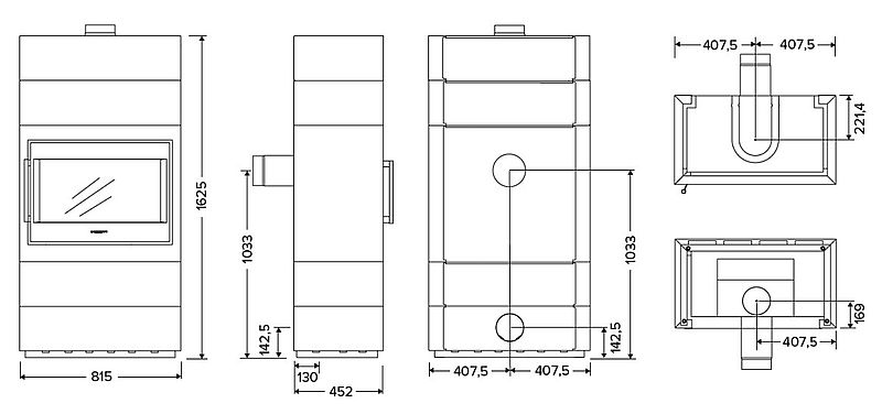 Hwam Hwam 5580 wymiary piecyka wolnostojącego marki Hwam model 5580