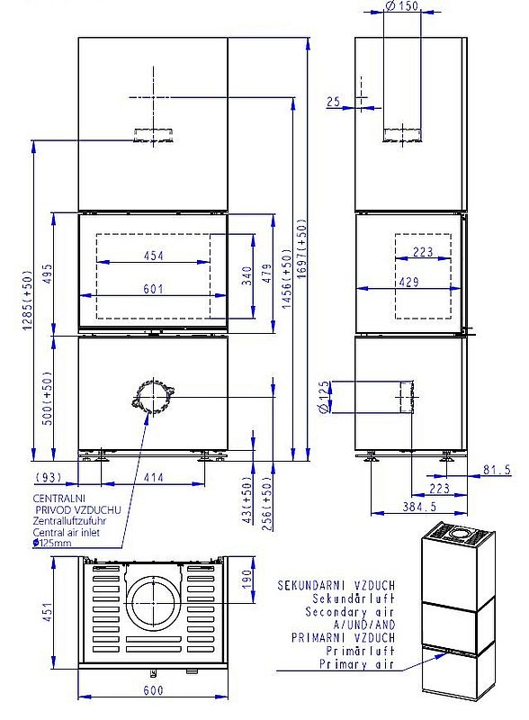 Romotop Lera C GH ceramika wymiary piecyka wolnostojącego Lera CG H ceramika