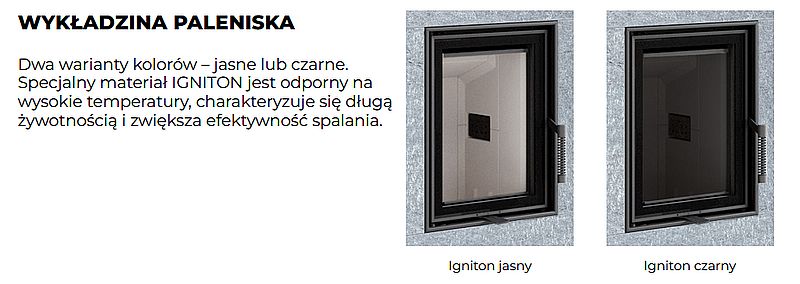 Romotop Nordac Ceramika  wnętrze paleniaska