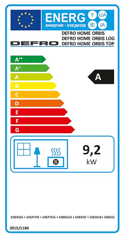 Defro Home Orbis etykieta energetyczna