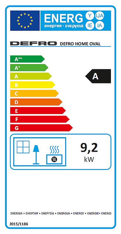 Defro Home Oval etykieta energetyczna