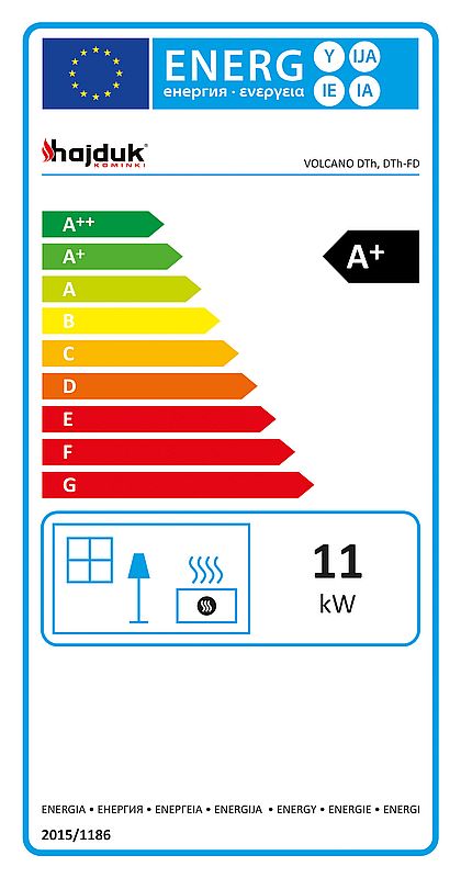 Hajduk Volcano DTh-FD etykieta energetyczna